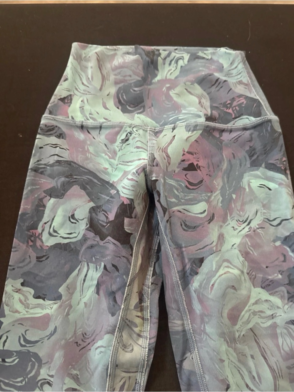 Lululemon Floral Print Active Leggings - Mint & Lavender